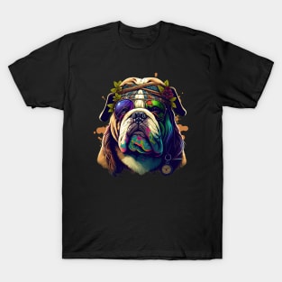 Hippie Bulldog T-Shirt